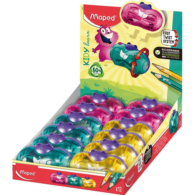 Maped -  Kidy Learn potloodslijper Twist, 2 gaats