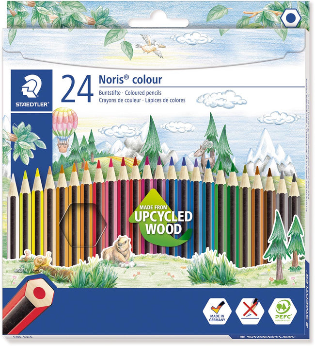 Staedtler -  Staedler kleurpotloden Noris Colour, ophangdoos met 24 stuks in geassorteerde kleuren