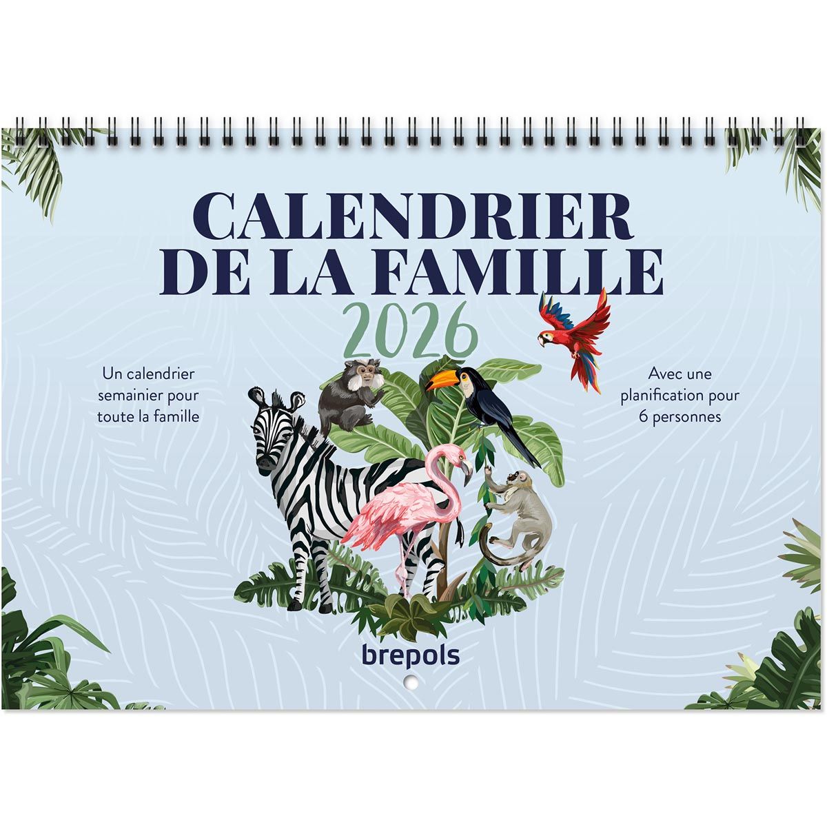 Brepols - Aperçu hebdomadaire du calendrier familial, français, 2026