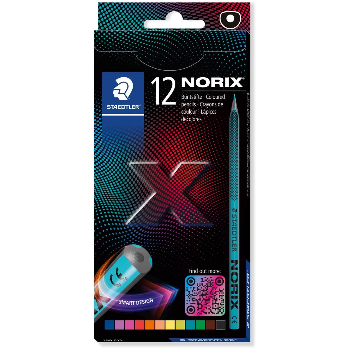 Staedtler -  Norix kleurpotlood, etui van 12 stuks, in geassorteerde kleuren