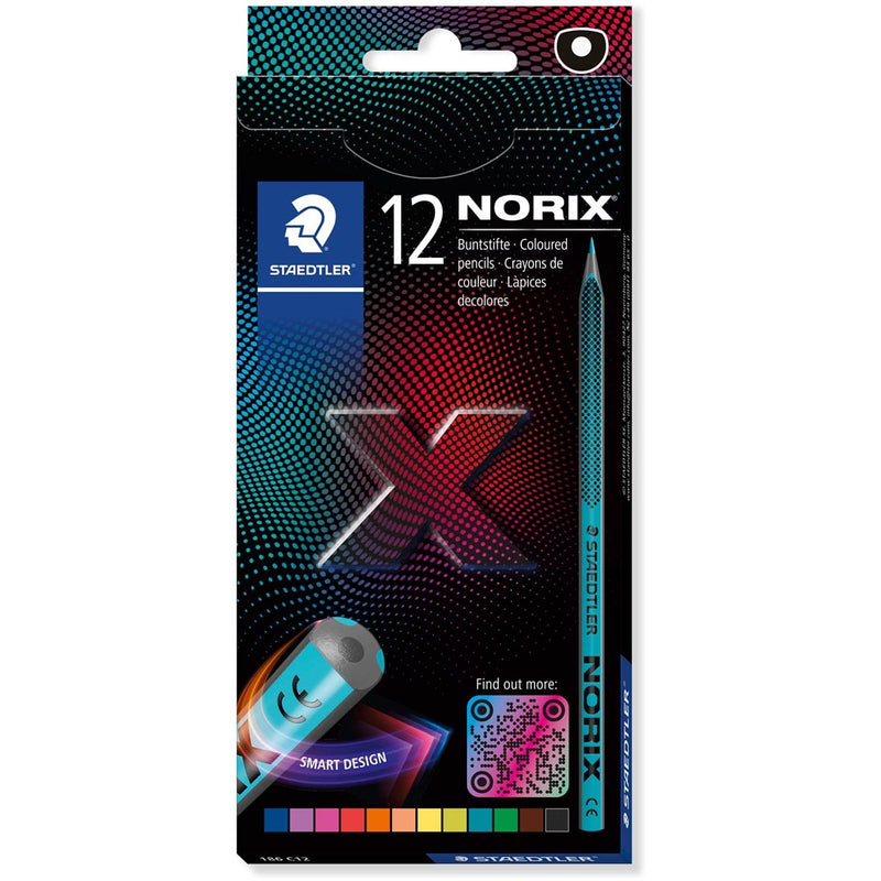 Staedtler -  Norix kleurpotlood, etui van 12 stuks, in geassorteerde kleuren