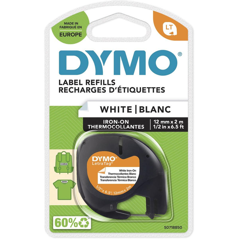 Dymo -  LetraTAG opstrijkbare e 12 mm, wit