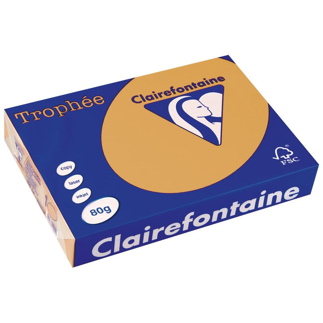 Clairefontaine - Trophée gekleurd papier, A4, 80 g, 500 vel, mokkabruin