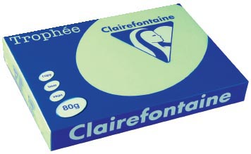 Clairefontaine - Trophée tel, papier coloré, A3, 80 g, 500 feuilles, vert