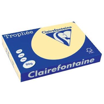 Clairefontaine - Trophée tel, gekleurd papier, A3, 80 g, 500 vel, kanariegeel