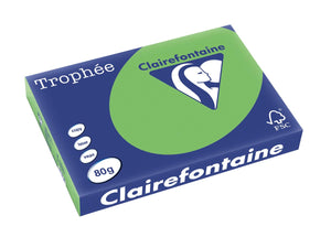 Clairefontaine - Trophée Intens, colored paper, A3, 80 g, 500 sheets, mint green