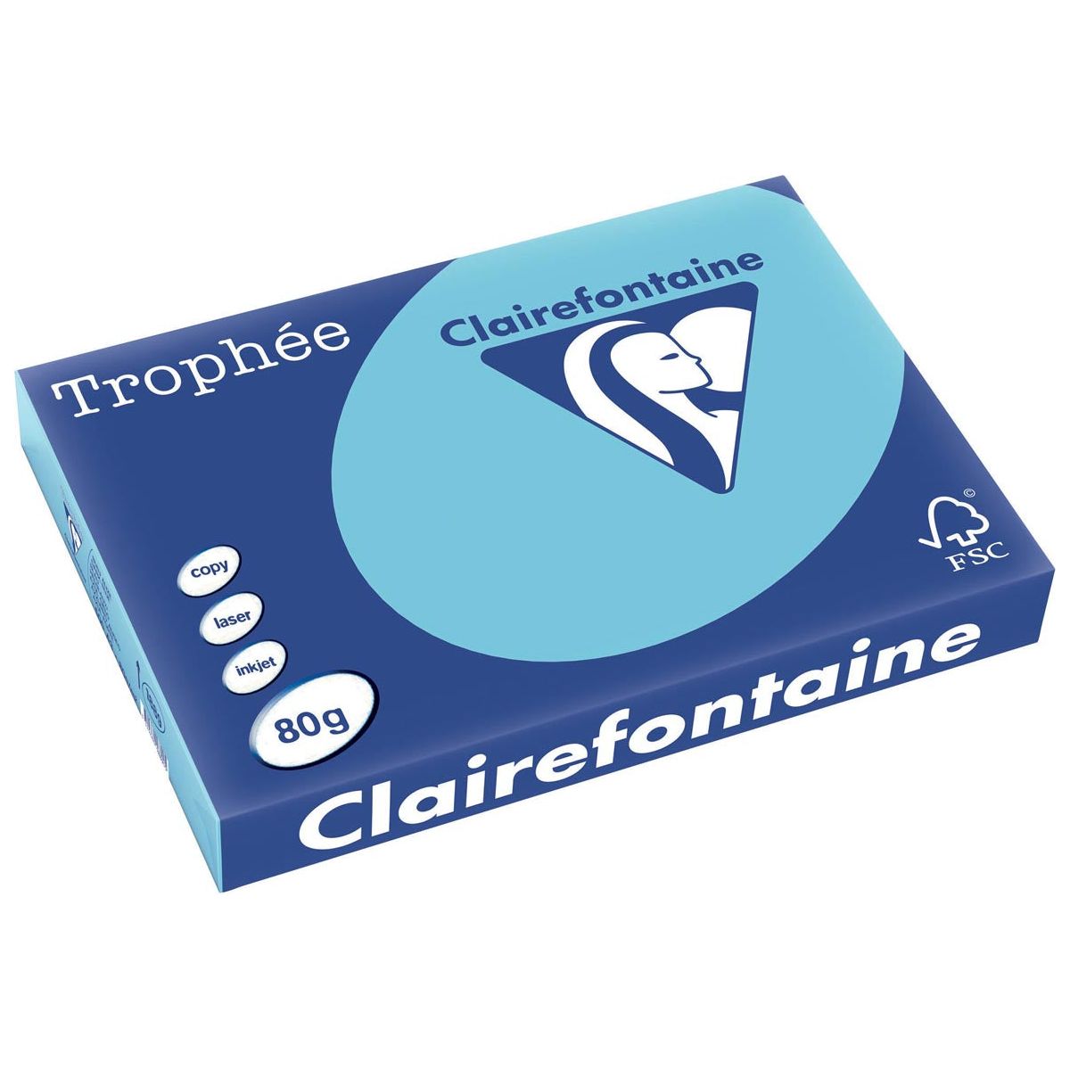 Clairefontaine - Trophée tel, gekleurd papier, A3, 80 g, 500 vel, helblauw