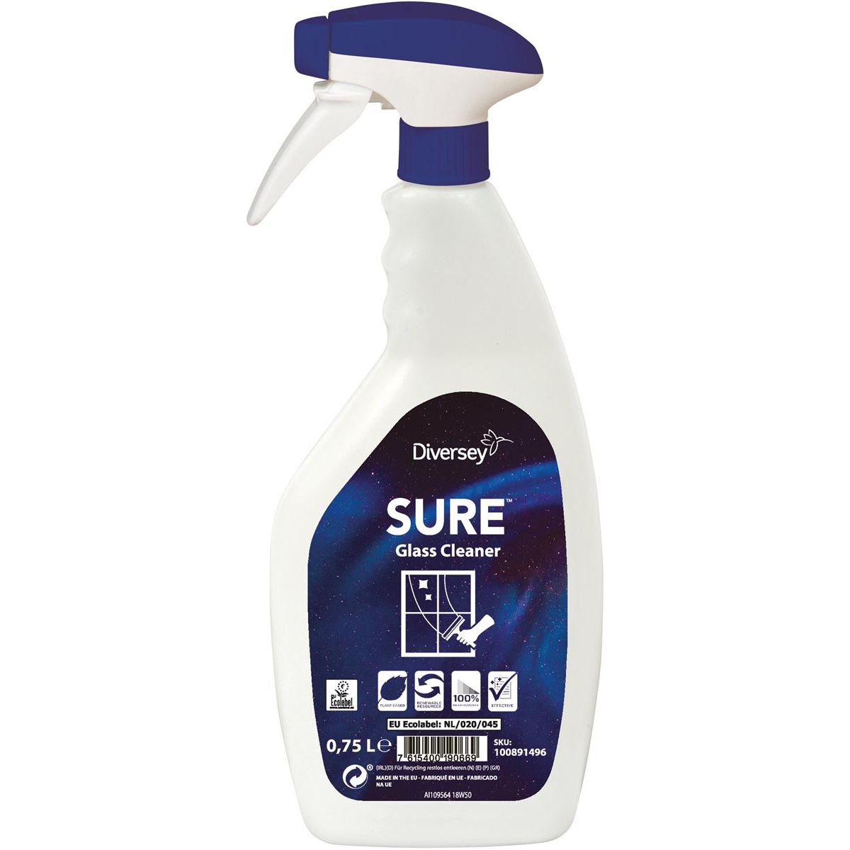 Diversey - glasreiniger Sure, flacon van 750ml