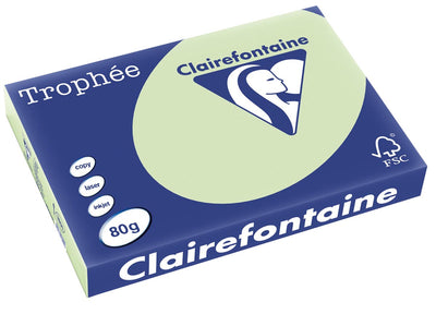 Clairefontaine -  Trophée tel, gekleurd papier, A3, 80 g, 500 vel, golfgroen