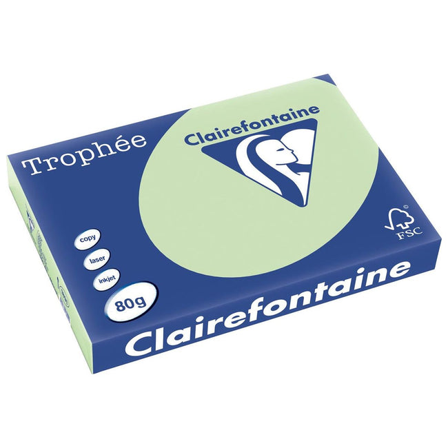 Clairefontaine - Trophée tel, gekleurd papier, A3, 80 g, 500 vel, golfgroen