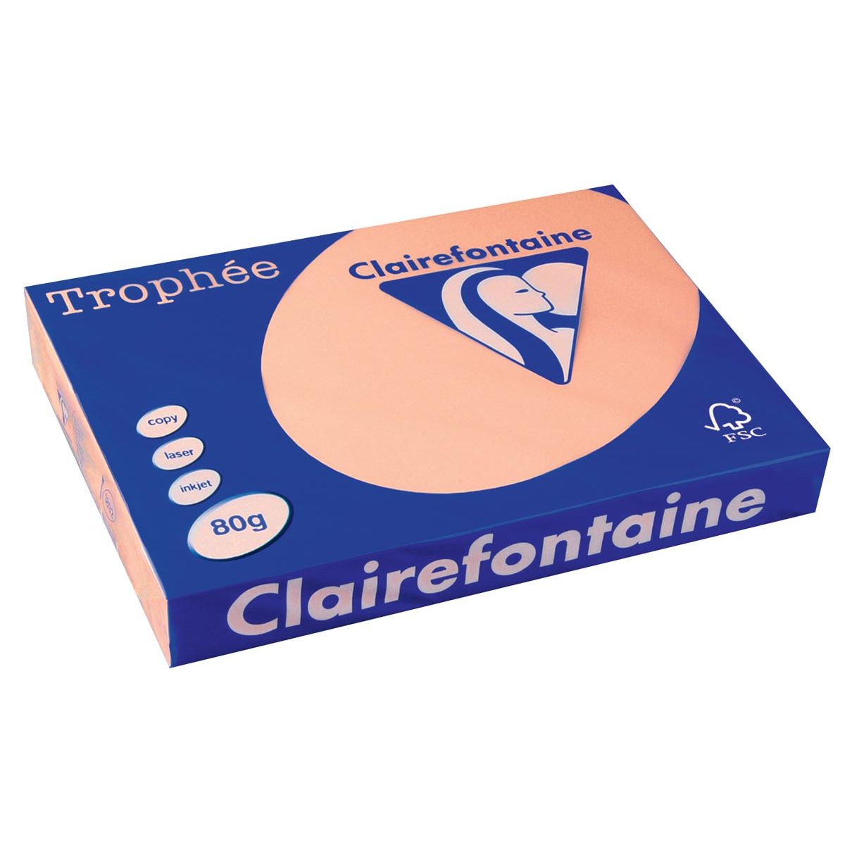 Clairefontaine -  Trophée tel, gekleurd papier, A3, 80 g, 500 vel, zalm