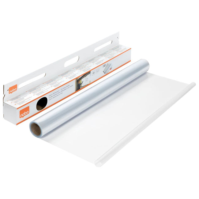 Nobo - Instant Whiteboard Folie, Ft 60 x 80 cm, Rollen von 25 Blättern, transparent