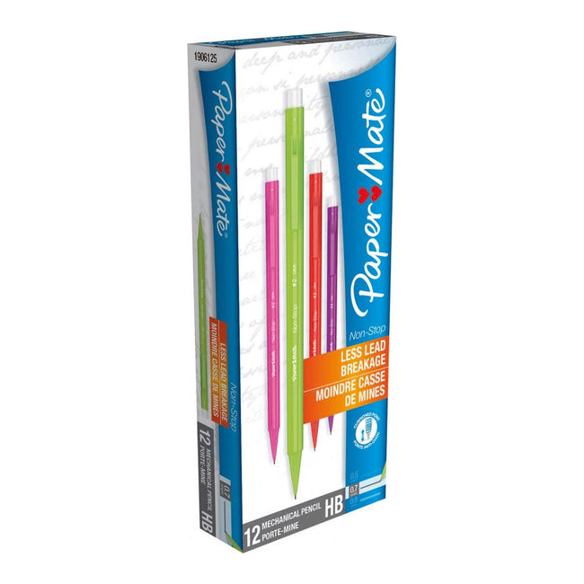 Paper Mate - Fulpotlood non-stop, boîte de 12 pièces en couleurs assorties