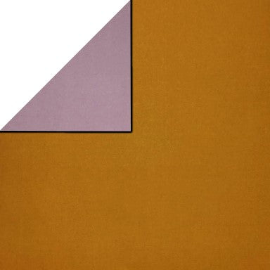 Klika - Cadeaupapier - Geschenkpapier - Ocher backside mauve on smooth 70 cm