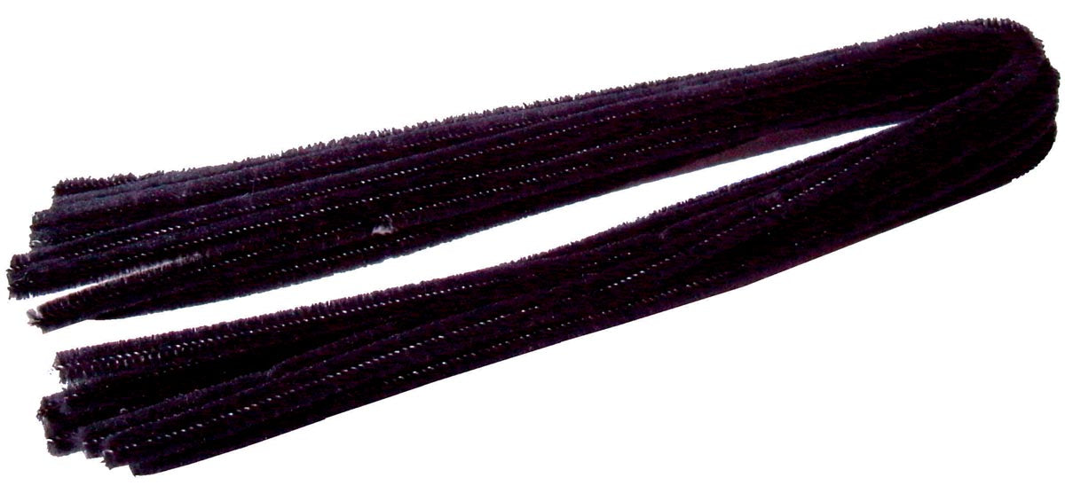Bouhon - alambre de chenilla negro, paquete de 10 piezas