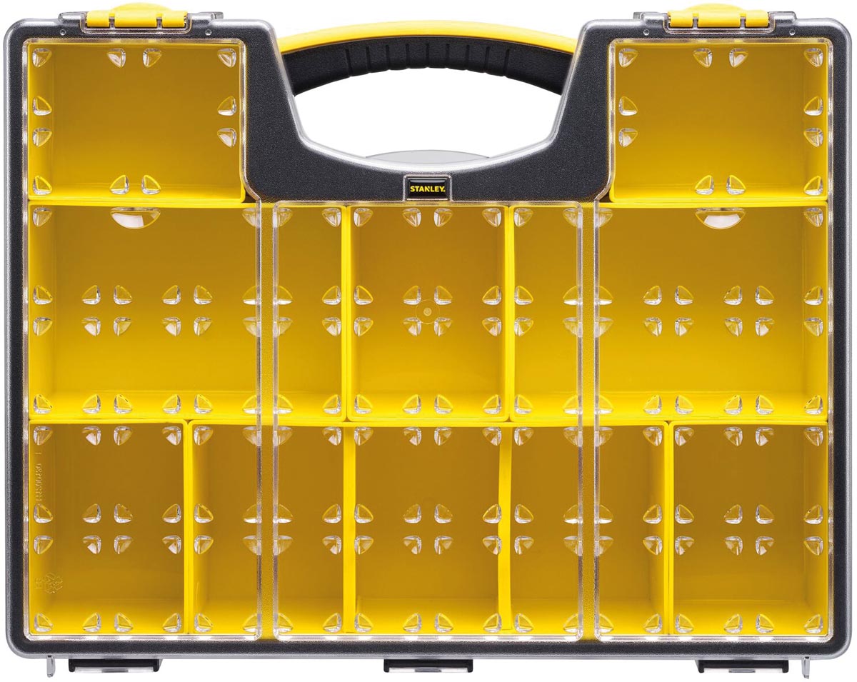 Stanley - Pro organizer, 8 compartments, yellow/black