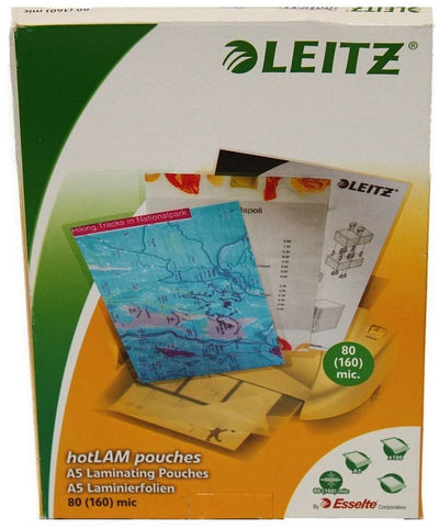Leitz - Custodia per plastificazione Eva ft A5, 160 micron (2 x 80 micron), confezione da 100 pezzi
