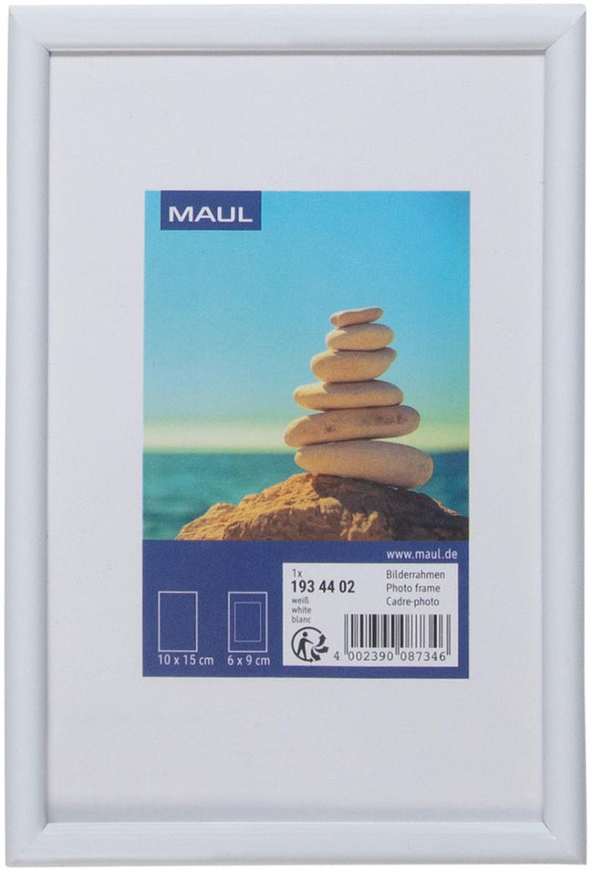 Maul - Cadre photo d'art, cadre en plastique, ft 10 x 15 cm, blanc