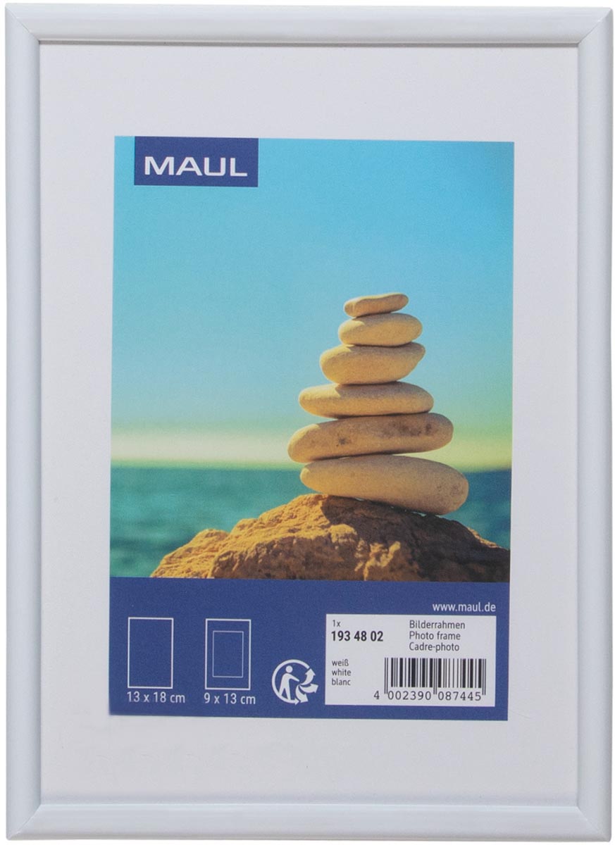 MAUL - art fotolijst, kunststof frame, ft 13 x 18 cm , wit