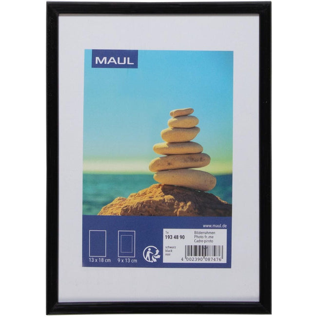 MAUL - cadre photo d'art, cadre en plastique, ft 13 x 18 cm, noir