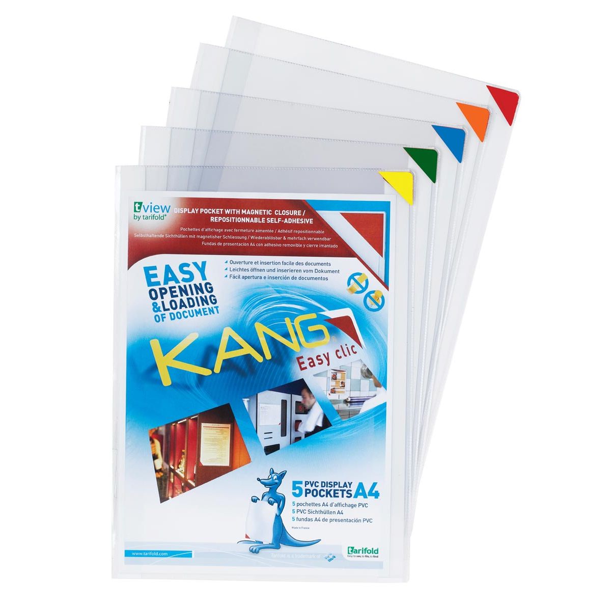 Tarifold View - bag Kang Easy Clic corners in assorted colors