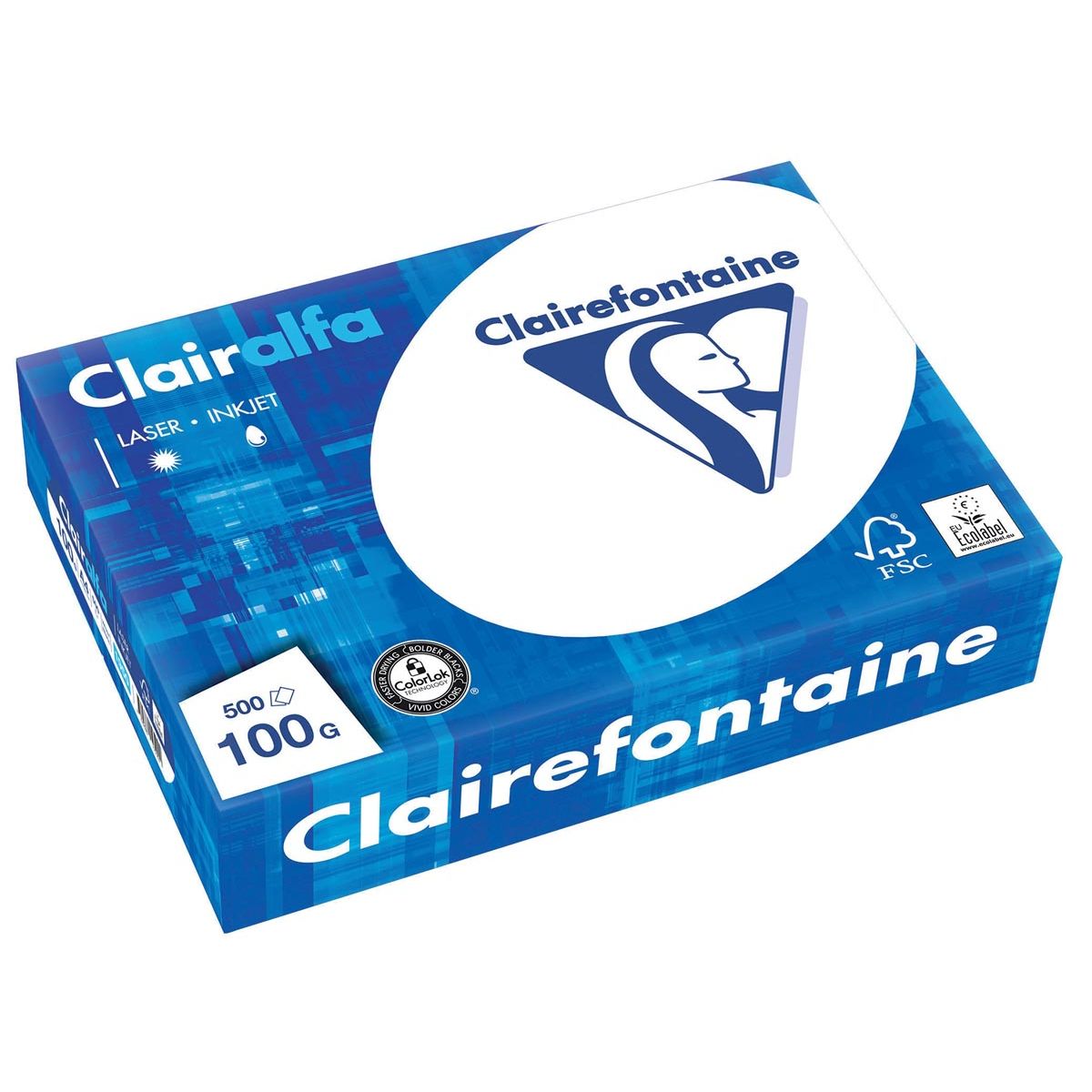 Clairefontaine - Papier de présentation Clairalfa A4, 100 g, paquet de 500 feuilles