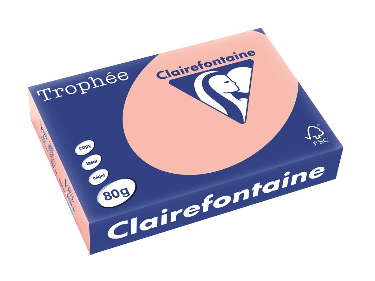 Clairefontaine – Trophée-Farbpapier, A4, 80 g, 500 Blatt, Pfirsich