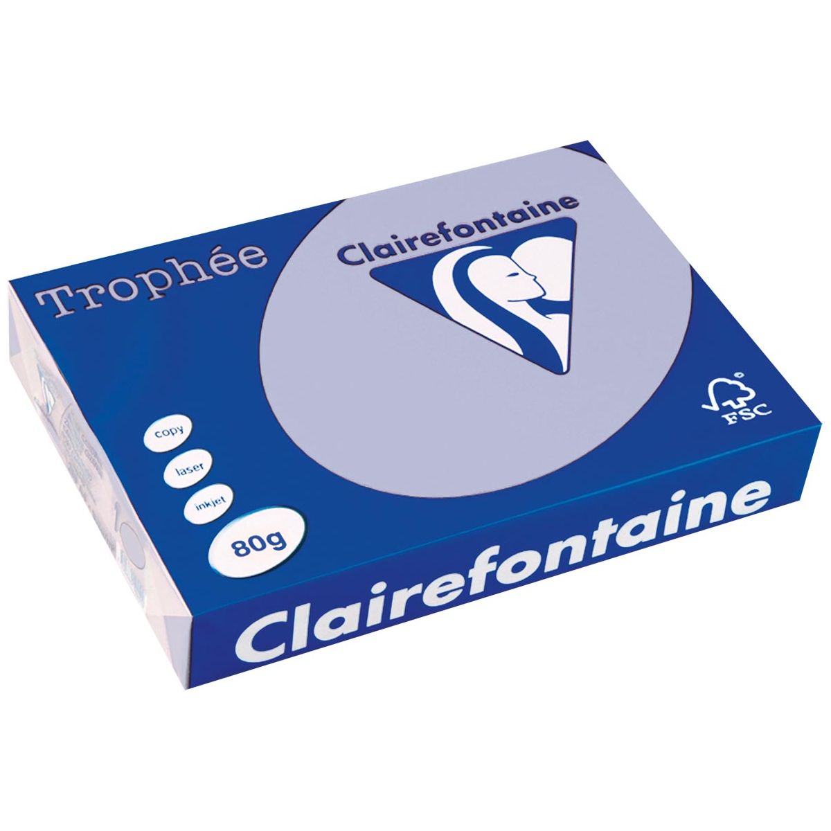 Clairefontaine - Papier de couleur troprophe, A4, 80 g, 500 feuilles, lavande