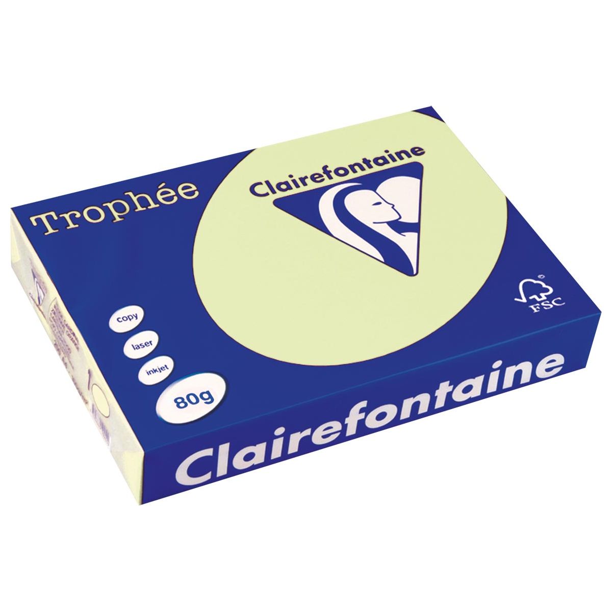 Clairefontaine - Trophée gekleurd papier, A4, 80 g, 500 vel, lichtgroen