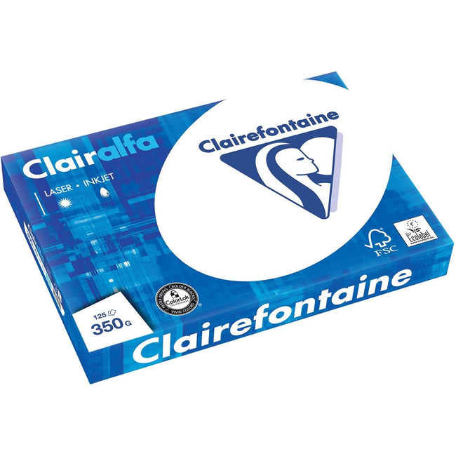 Clairefontaine - Clairalfa presentatiepapier ft A3, 350 g, pak van 125 vel