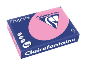 Clairefontaine - Trophée colored paper, A4, 80 g, 500 sheets, bright pink