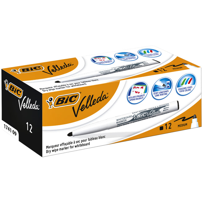 BIC -  Whiteboardmarker  1741 rond m zwart