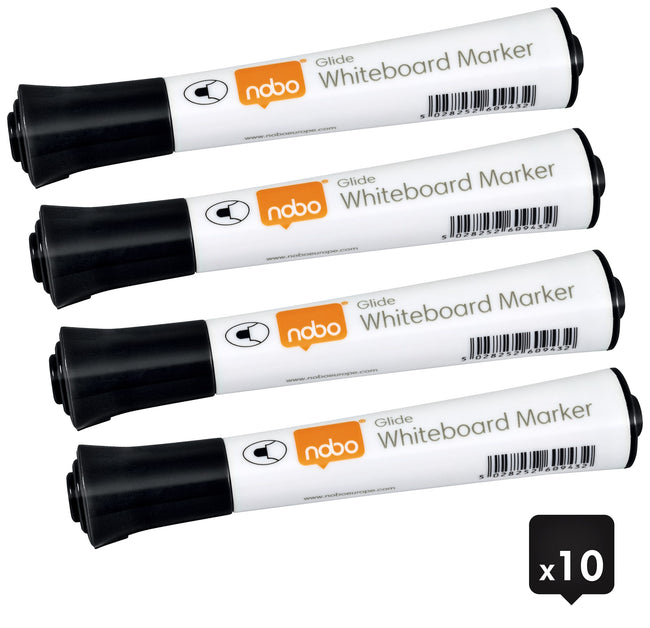 Nobo -  Whiteboardmarker  glide rond zwart 2mm