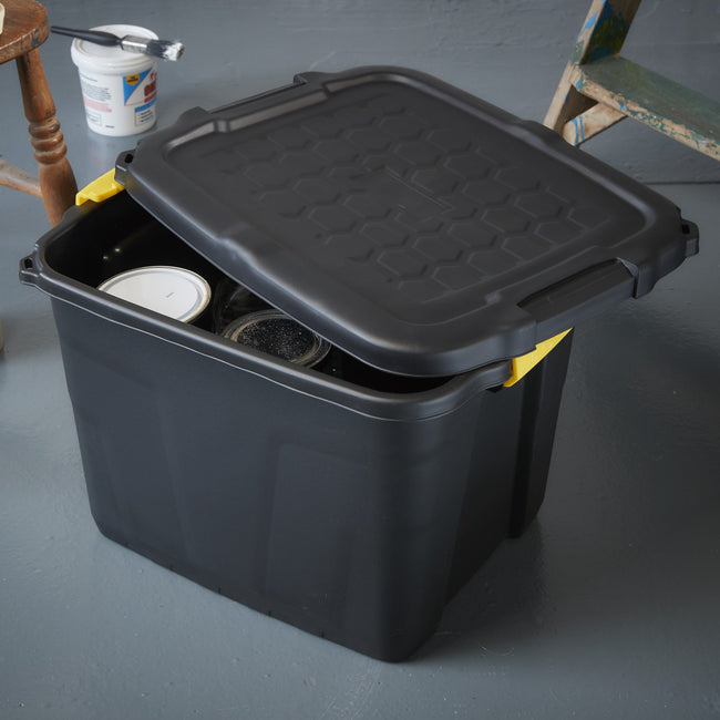 Fellowes -  Opbergbox bankers box 42l met hndgr robuust zwart | 5 stuks