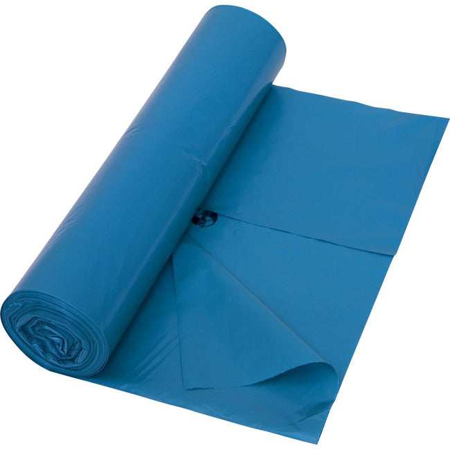 Merkloos - Vuilniszak 38 micron, ft 70 x 110 cm, 120 liter, blauw, rol van 25 stuks