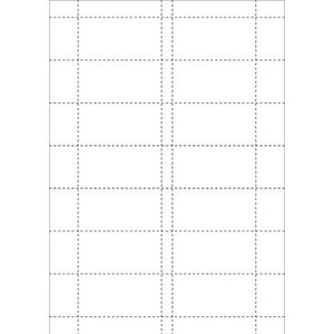Klika -  Kaartjes 74x37mm 14 stuks per vel, 5 vel