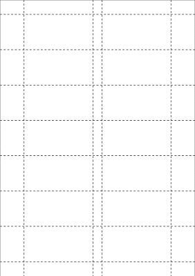 Klika - Tarjetas 74x37mm 14 piezas por hoja, 5 hojas