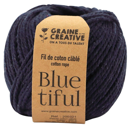 Graine Créative – Makramee-Seil, 2,5 mm x 80 m, Indigo