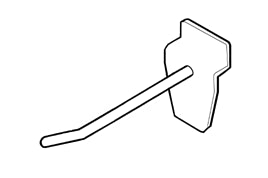 Klika -  Slatwallhaken enkel 150mm wit kunststof