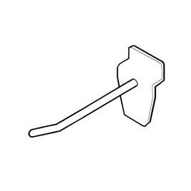 Klika - Slatwall hooks single 150mm white plastic