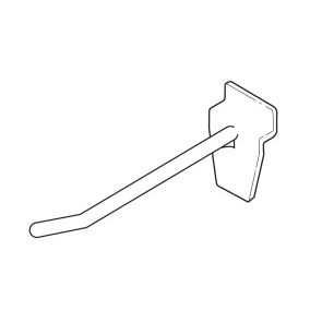 Klika - Slatwall hooks single 200mm white plastic