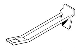 Klika - Slatwall hooks double 240mm white plastic