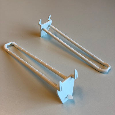 Klika - Gancho de cartón doble 125mm plástico blanco