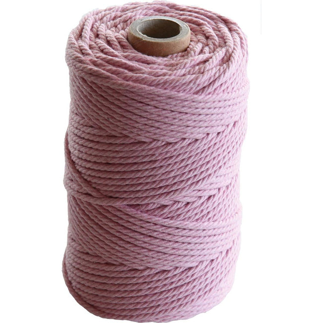 Merkloos - Macramétouw twine thick van 70 m, lichtroze