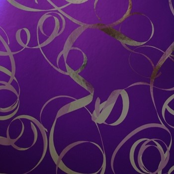 Klika - Gift wrapping paper Gift wrapping paper Metallic silver ribbon matt violet 30 cm