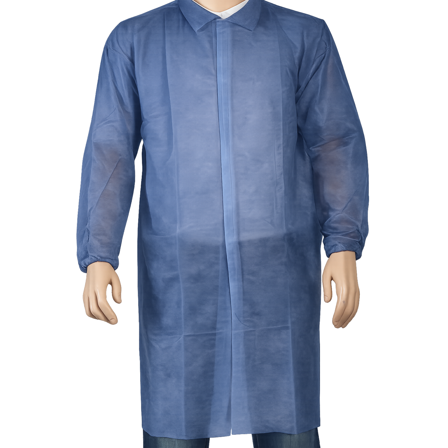 ComFort -  Bezoekersjas | XXL | met klittenband | PP | blauw | 50 stuks