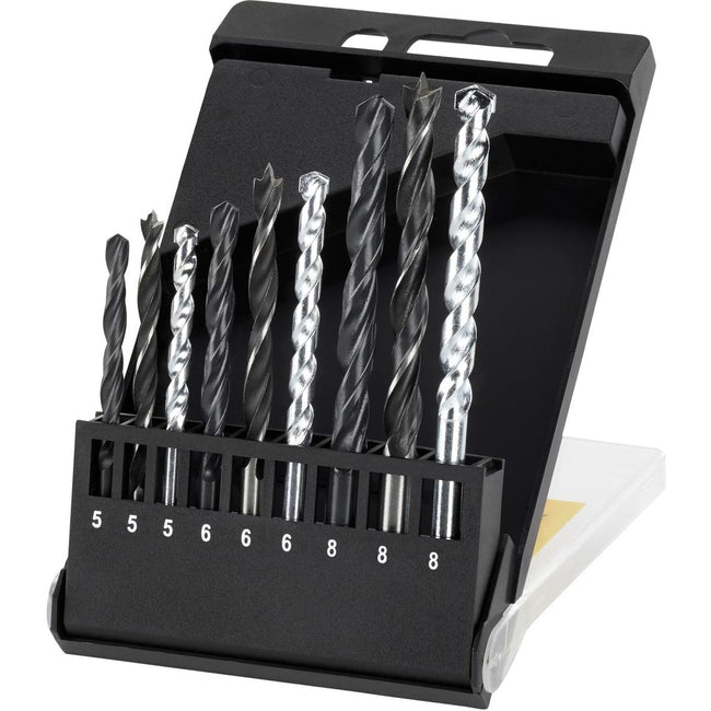 Klika - Juego de brocas Irwin de 9 piezas metal madera piedra