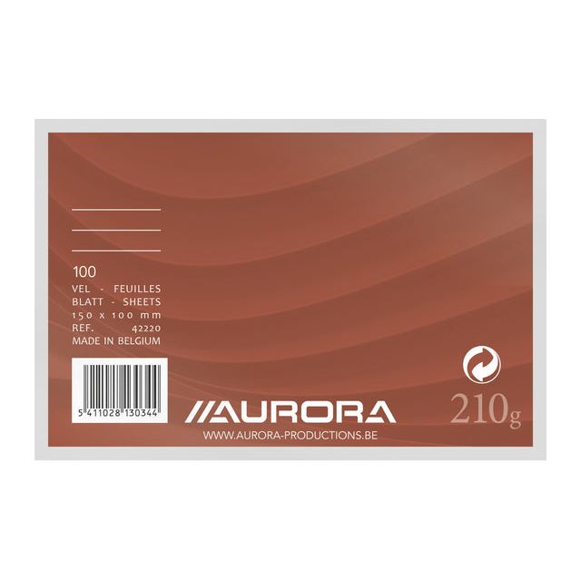 Aurora - weiße Systemkarten, ft 10 x 15 cm, ausgekleidet, 210 g/m², Packung von 100 Teilen