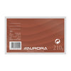 Aurora - Tarjeta de sistema línea 130x80mm con línea cabecera roja 210gr blanco 100 hojas | 10 piezas