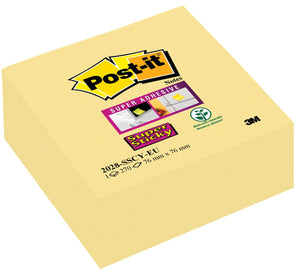 Post-it - Cube de notes super adhésives, 270 feuilles, pi 76 x 76 mm, jaune
